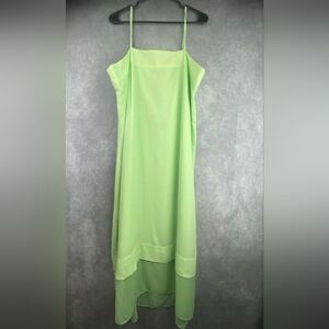 NEW DKNY Mixed-Media Lime‎ Green Women's Dress Size XL